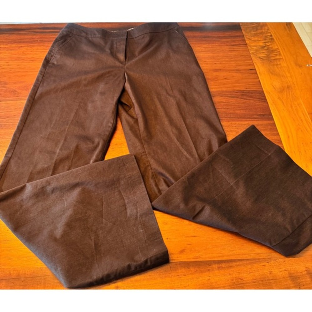 Willie‎ Smith Kate Fit Brown Stretch Dress Pants Womn 12 Style W56594 Quiet Lux